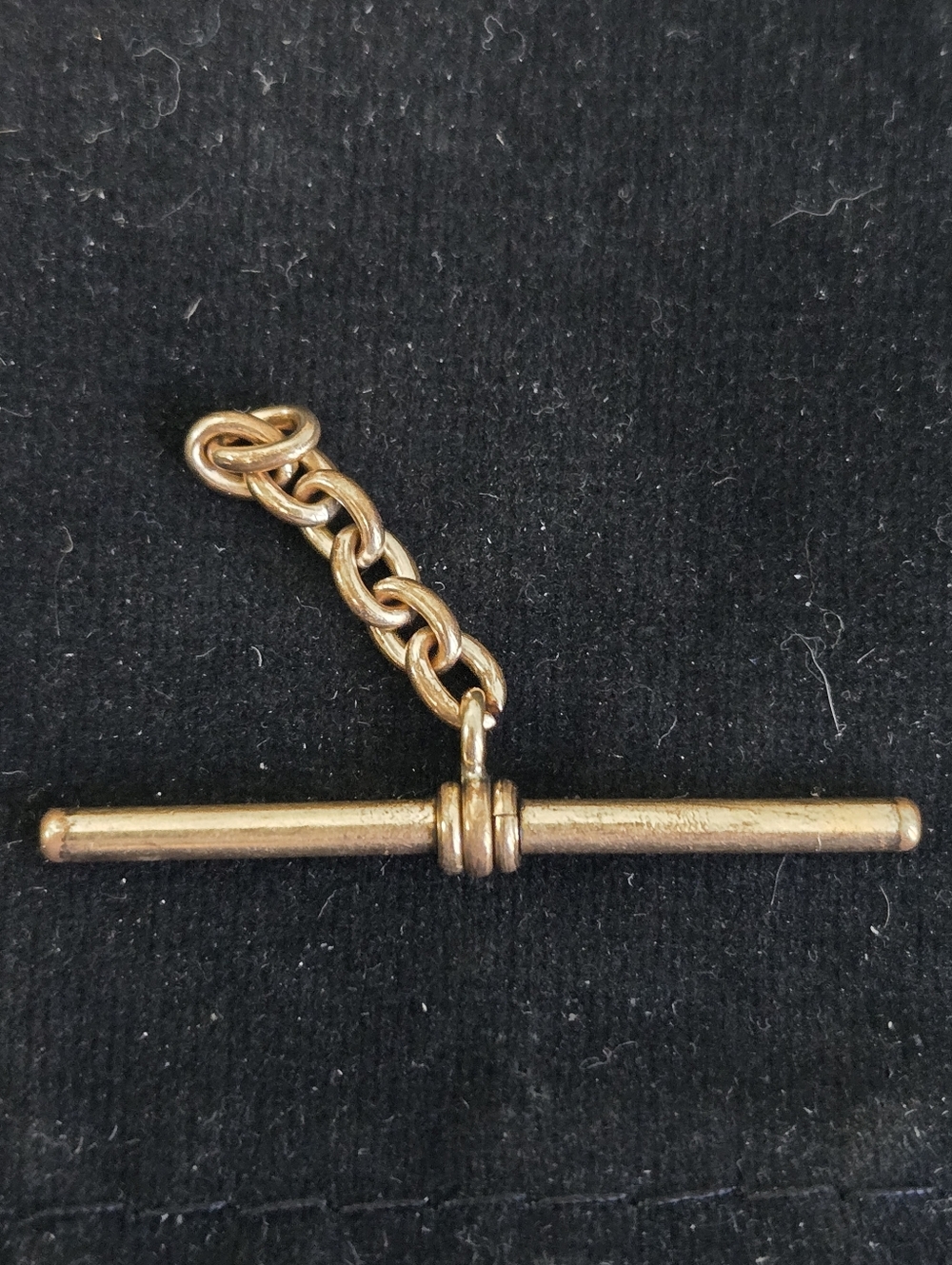 Gold Filled T-Bar Tie Bar with Chain